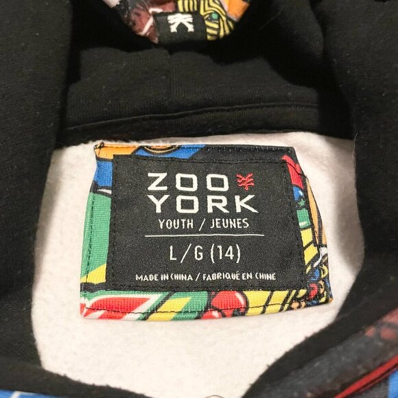 Zoo York Zoo Mart Youth Boys Zip Up Hoodie Sweater Size 14 Large - Picture 8 of 16